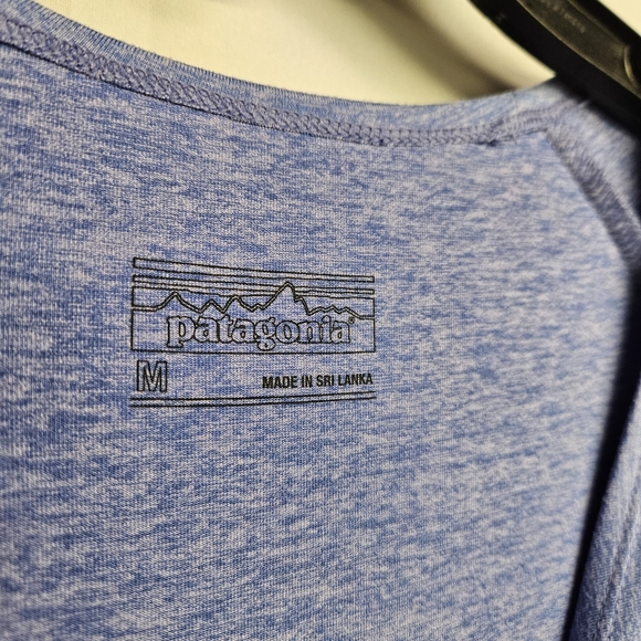 Patagonia Seabrook Violet Blue Midi Slim Fit Dress Womens Size Medium Gorpcore - Picture 2 of 9